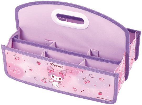 Sanrio Kuromi Portable Storage Box with Handle - Small Organizer - WAFUU JAPAN