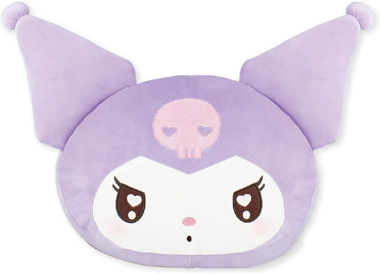 Sanrio Kuromi Squishy Face Cushion (approx H300×W348×D90 mm) - WAFUU JAPAN