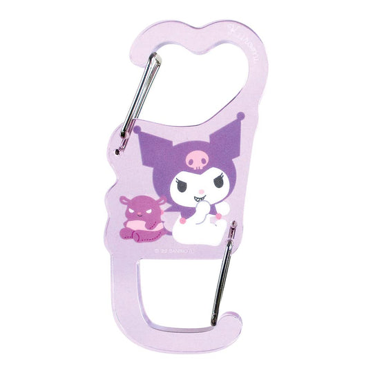 Sanrio Kuromi Twin Carabiner Holder — 9 2×4 5×0 5 cm - WAFUU JAPAN