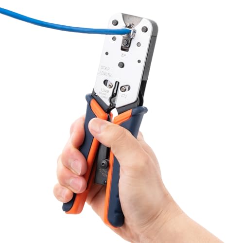 Sanwa Supply Crimping Tool with Ratchet LAN - TL8 - WAFUU JAPAN