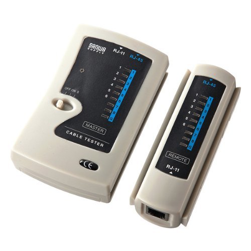 Sanwa Supply LAN Cable Tester for RJ45 RJ11 UTP STP Cables LAN - TST3Z - WAFUU JAPAN