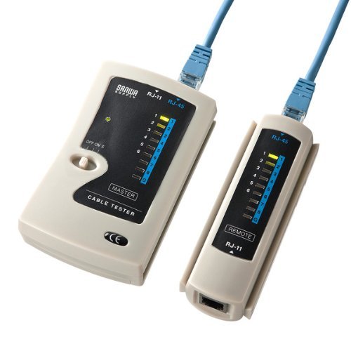 Sanwa Supply LAN Cable Tester for RJ45 RJ11 UTP STP Cables LAN - TST3Z - WAFUU JAPAN