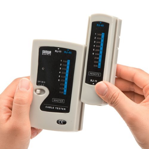 Sanwa Supply LAN Cable Tester for RJ45 RJ11 UTP STP Cables LAN - TST3Z - WAFUU JAPAN