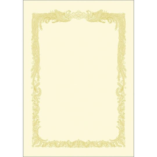 Sasagawa Certificate Paper Takain OA Compatible Horizontal Writing A4 Cream 10 Sheets 10 - 1068 - WAFUU JAPAN