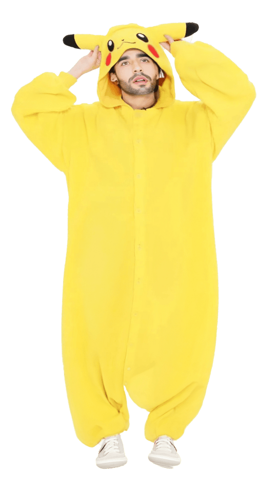 SAZAC Pokemon Pikachu Kigurumi Fleece Fancy Dress Costume Pajamas Room Wear - WAFUU JAPAN