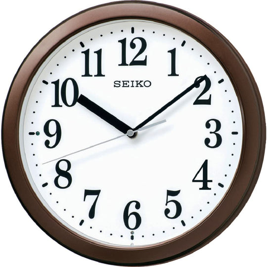 SEIKO Clock Brown metallic Wall clock analog radio wave KX256B - WAFUU JAPAN