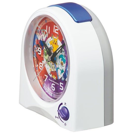 Seiko Pokémon Character Alarm Desk Clock White 115×115×55mm CQ425W - WAFUU JAPAN