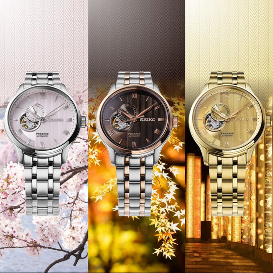 SEIKO Presage Japanese Garden SARY264 Men's Yellow - Gold Watch - WAFUU JAPAN