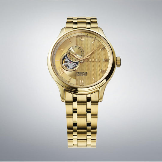 SEIKO Presage Japanese Garden SARY264 Men's Yellow - Gold Watch - WAFUU JAPAN