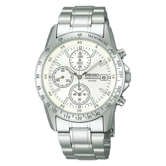 SEIKO Selection Men's Quartz Chronograph Watch SBTQ039 Silver - WAFUU JAPAN