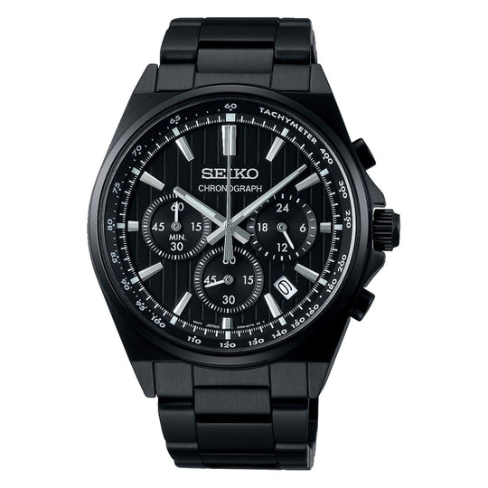 SEIKO Selection S Series Quartz Chronograph Men's Watch SBTR037 Black - WAFUU JAPAN