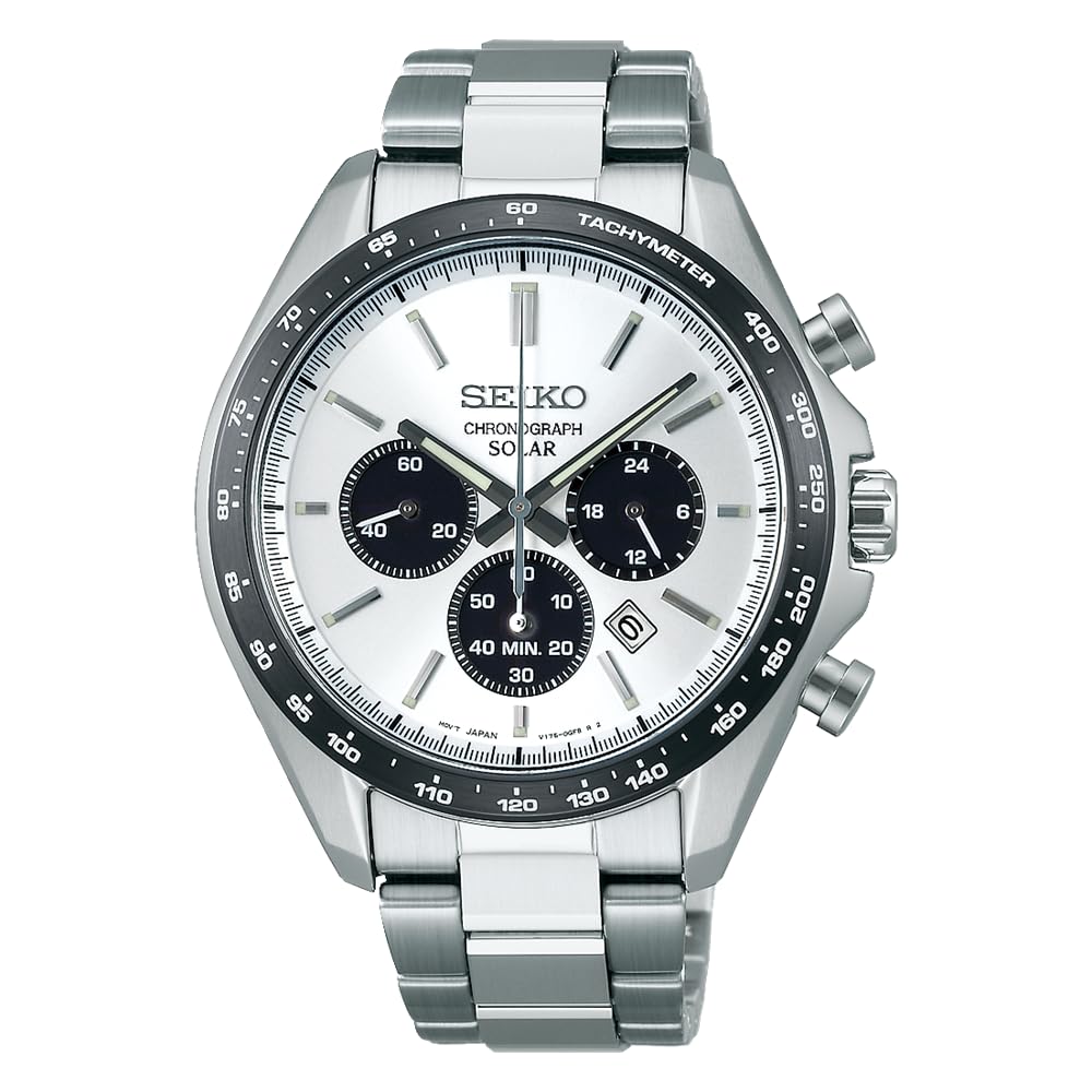 Seiko Jam Tangan Pria Solar Chronograph SBPY165 Silver