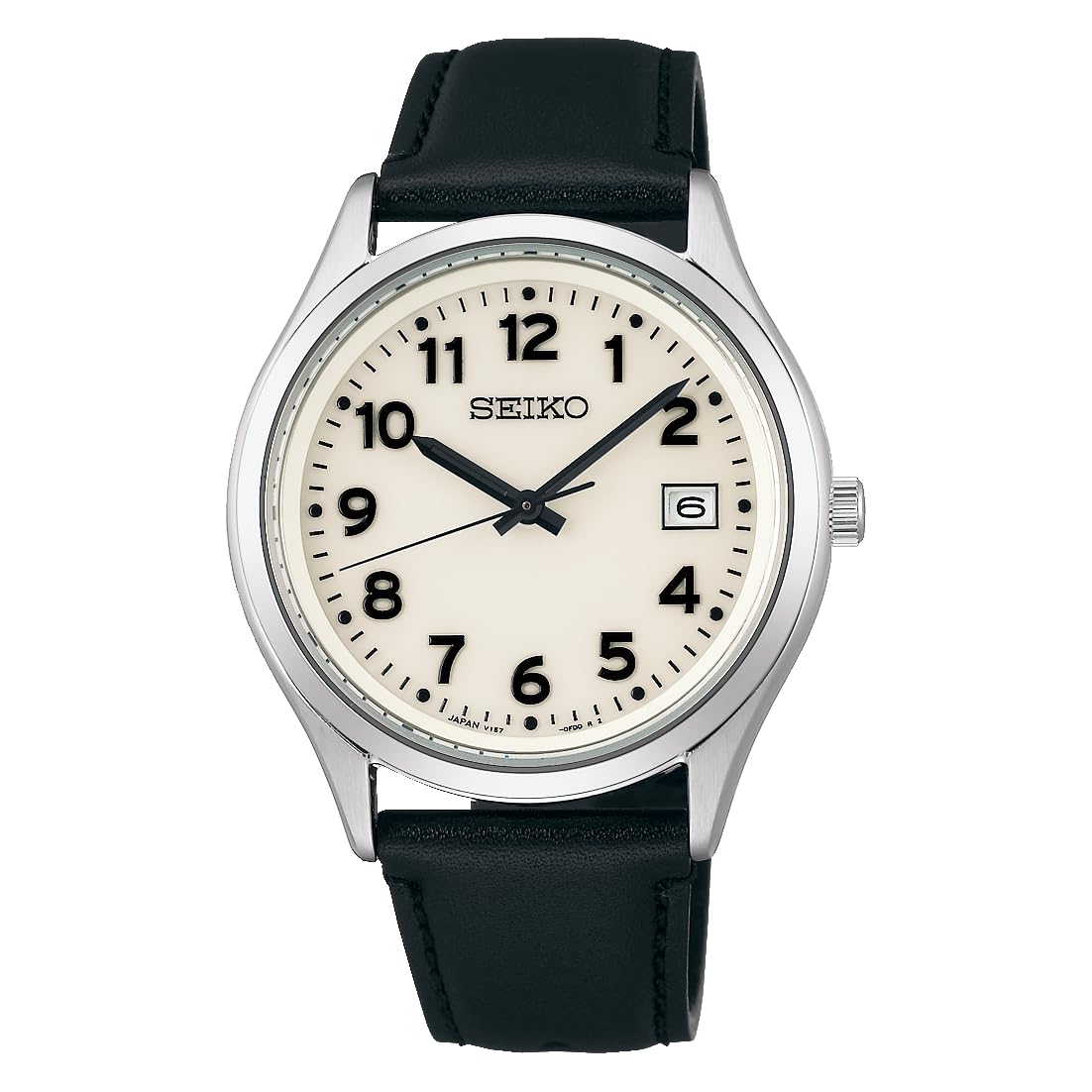 saku SEIKO Selection Solar Watch Men Full Arabic Dial Black SBPX157