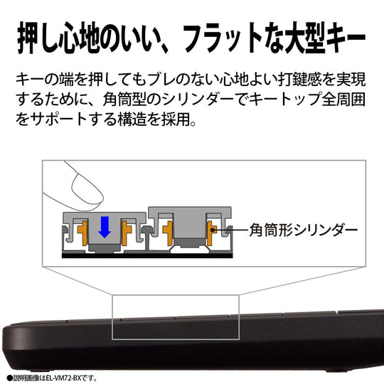 SHARP Design Calculator Mini Flat Face EL - VM72 - BX Black 12 - Digit - WAFUU JAPAN