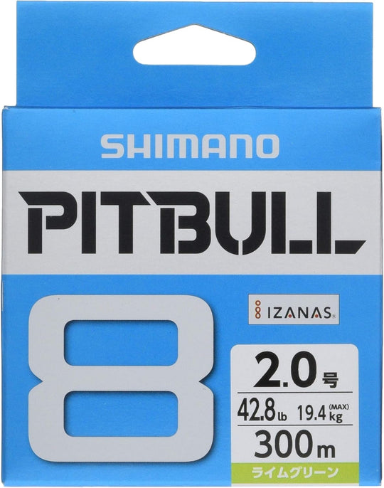 Shimano Line Pitbull 8 Fishing Line PL - M78S Lime Green 300m - WAFUU JAPAN