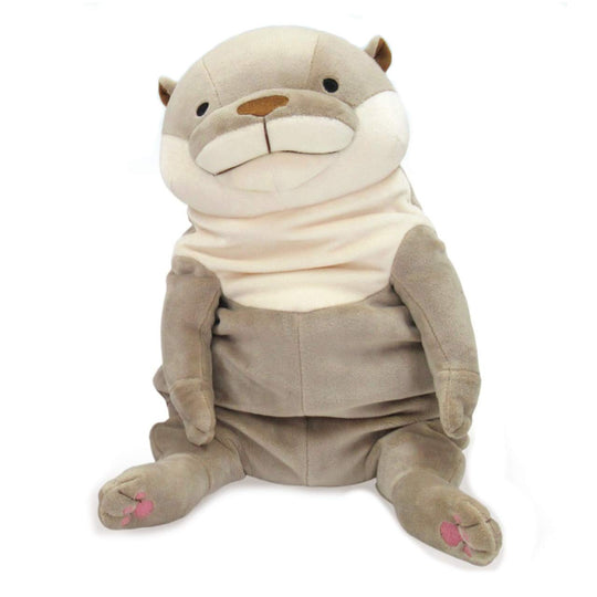 Shinada Global Mochi Series Plush Otter (Gray Large 22×22×30 cm) - WAFUU JAPAN