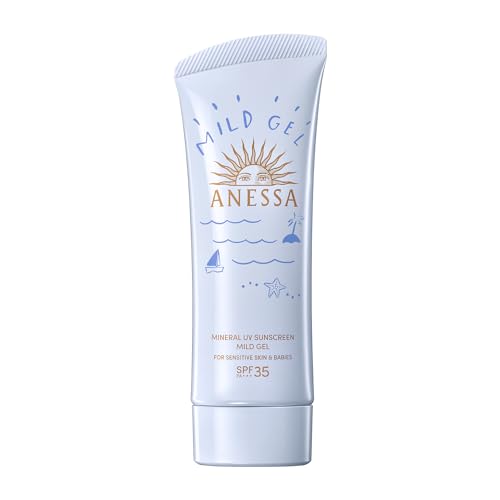 Shiseido Anessa 2024 Mineral UV Mild Gel 90g Adults, Children, Babies, sensitive skin - WAFUU JAPAN