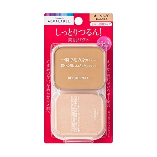 Shiseido AQUA LABEL Moist Powdery Ochre 30 Refill 11 5g 6 Pack - WAFUU JAPAN