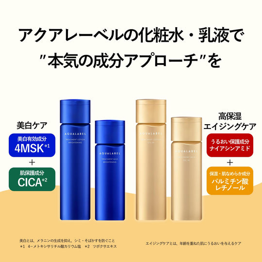 Shiseido AQUA LABEL Moist Treatment Milk Oil - in Anti - Aging Milky Lotion Refill 110mL - WAFUU JAPAN