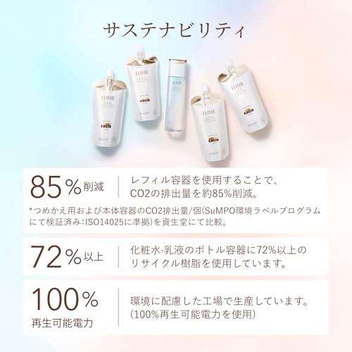 Shiseido Elixir Lift Moist Emulsion Refill 110mL (Refreshing Medicated) - WAFUU JAPAN