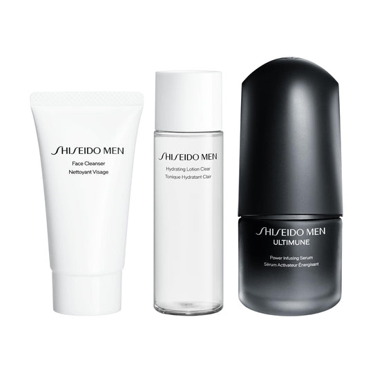 Shiseido Men Ultimune Trial Kit S - Cleanser Toner Serum; Citrus & Bamboo - WAFUU JAPAN