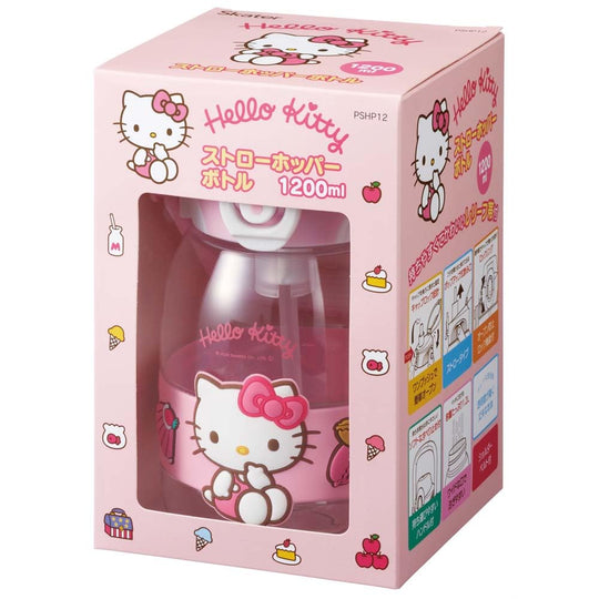 Skater 1 2L Straw Hopper Water Bottle for Girls – Sanrio Hello Kitty - WAFUU JAPAN