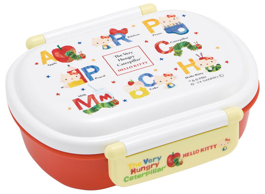 Skater 360ml Bento — 1 - tier Microwave/Dishwasher Safe Caterpillar×Hello Kitty - WAFUU JAPAN