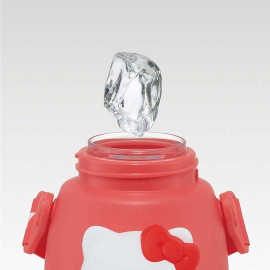 Skater 590ml Hello Kitty 3D Mascot Straw Bottle for Girls - WAFUU JAPAN