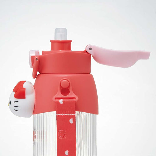 Skater 590ml Hello Kitty 3D Mascot Straw Bottle for Girls - WAFUU JAPAN