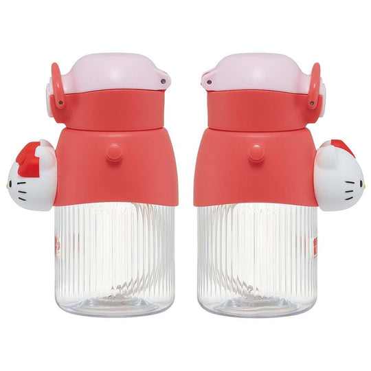 Skater 590ml Hello Kitty 3D Mascot Straw Bottle for Girls - WAFUU JAPAN