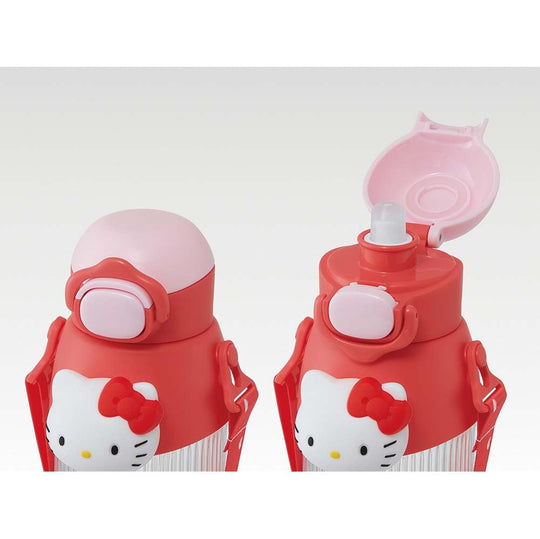 Skater 590ml Hello Kitty 3D Mascot Straw Bottle for Girls - WAFUU JAPAN