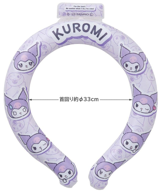 Skater Sanrio Kuromi Cooling Neck Ring Reusable M Size for Women & Children - WAFUU JAPAN