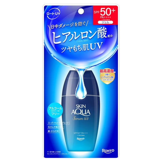 Skin Aqua Hyaluronic Serum UV SPF50 PA++++ Makeup Base 3 Types of Hyaluronic Acid 50ml - WAFUU JAPAN
