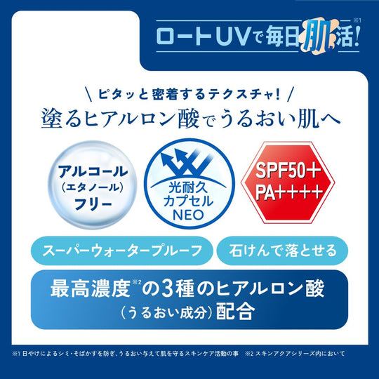 Skin Aqua Hyaluronic Serum UV SPF50 PA++++ Makeup Base 3 Types of Hyaluronic Acid 50ml - WAFUU JAPAN