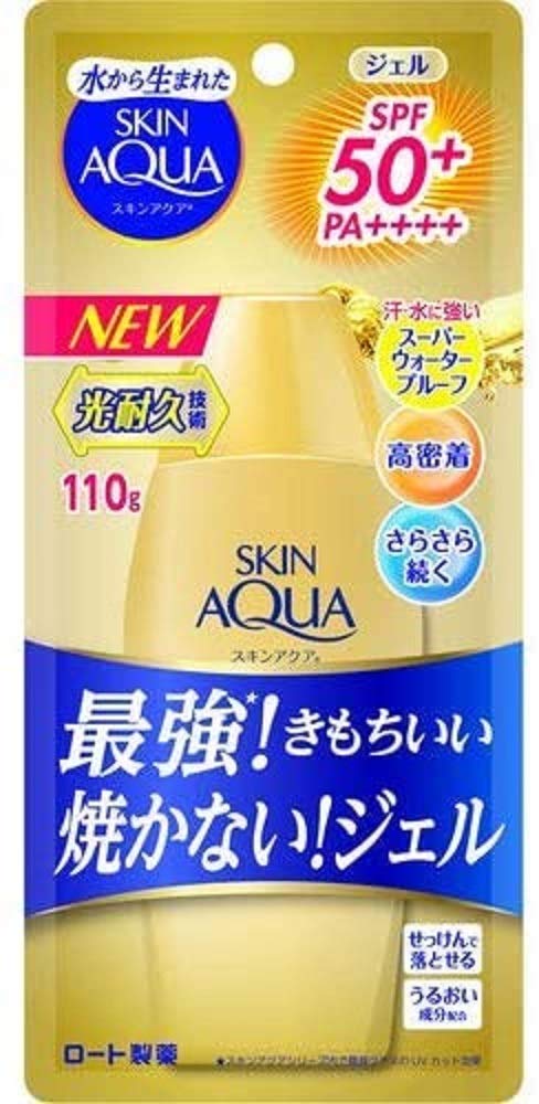 Skin Aqua UV Super Moisture Gel Gold SPF 50+ 110g - WAFUU JAPAN