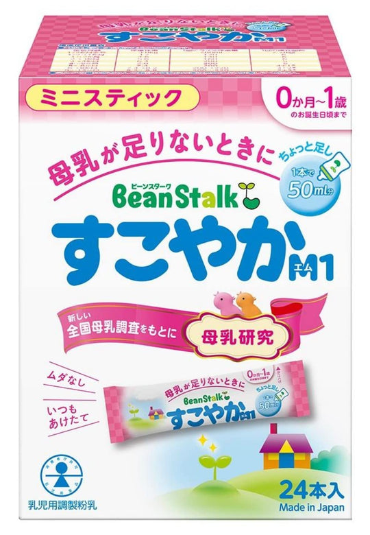 Snow Brand Beanstalk Beanstalk Sukoyaka M1 Mini Stick 6 5g x 24 pcs - WAFUU JAPAN