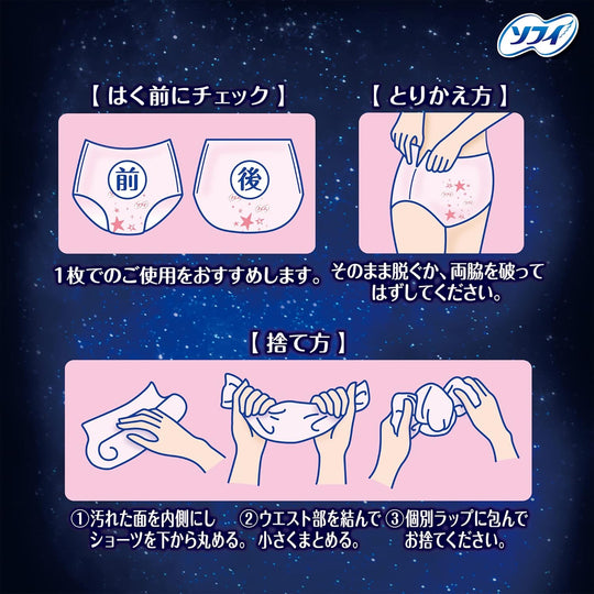 Sofy Overnight Shorts SM Size Heavy Night Use 8 Pieces - WAFUU JAPAN