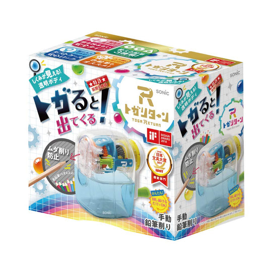 Sonic Pencil Sharpener Manual Transparent Model EK4297T - WAFUU JAPAN