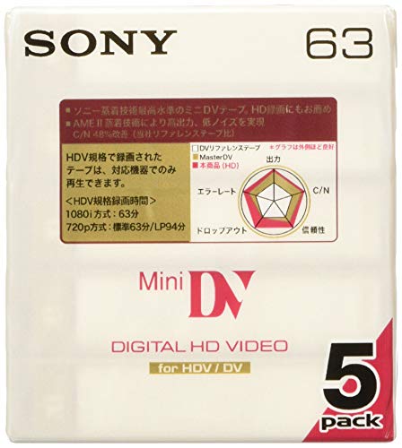 SONY 5DVM63HD Camcorder Tapes Mini DV Minidv DVC DVI 5DVM63HD - WAFUU JAPAN