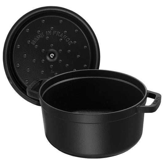 Staub Cocotte Round Dutch Oven Black 1102425 4 Quart - WAFUU JAPAN