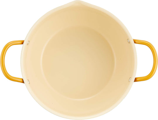 Summit Kogyo Iron Deep Frying Pot 20cm Yellow - WAFUU JAPAN