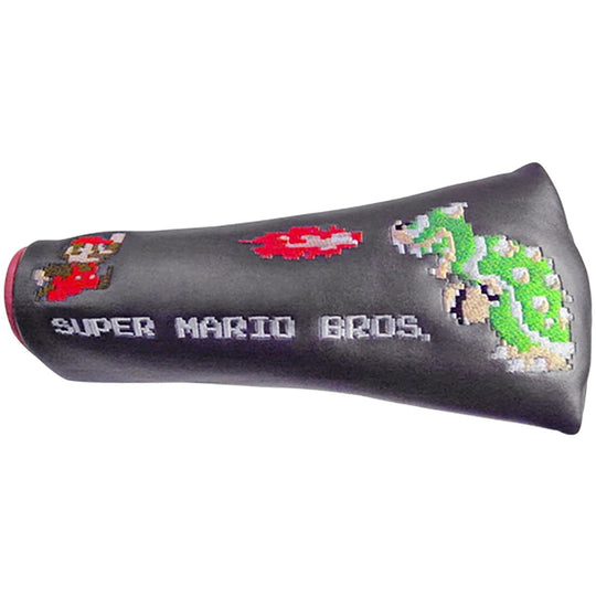 Super Mario Enjoy Caddie Bag Super Mario Bros Putter Cover (Pin Type) SBPT002 Black - WAFUU JAPAN