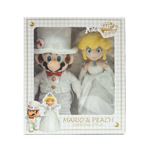 Super Mario Odyssey Mario & Peach Wedding Set W34 5 x D18 x H40cm Plushie OD04 - WAFUU JAPAN