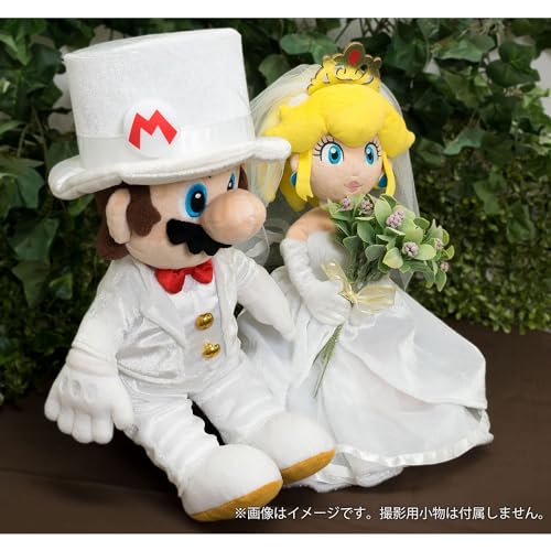 Super Mario Odyssey Mario & Peach Wedding Set W34 5 x D18 x H40cm Plushie OD04 - WAFUU JAPAN