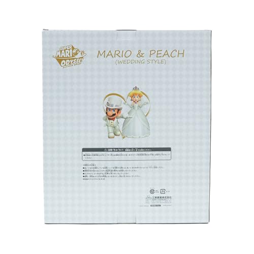 Super Mario Odyssey Mario & Peach Wedding Set W34 5 x D18 x H40cm Plushie OD04 - WAFUU JAPAN