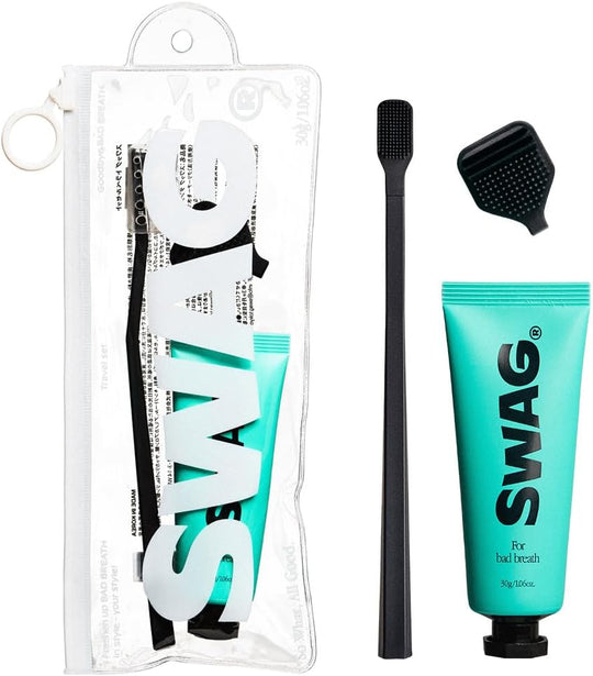 SWAG Toothpaste Travel Set Super Mint Breath Care 100g Xylitol - WAFUU JAPAN
