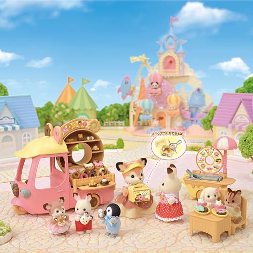 Sylvanian Families Delicious Donut Wagon Food Cart Playset for Kids M - 93 3 Years Up - WAFUU JAPAN