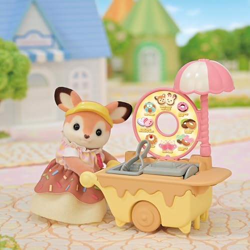 Sylvanian Families Delicious Donut Wagon Food Cart Playset for Kids M - 93 3 Years Up - WAFUU JAPAN