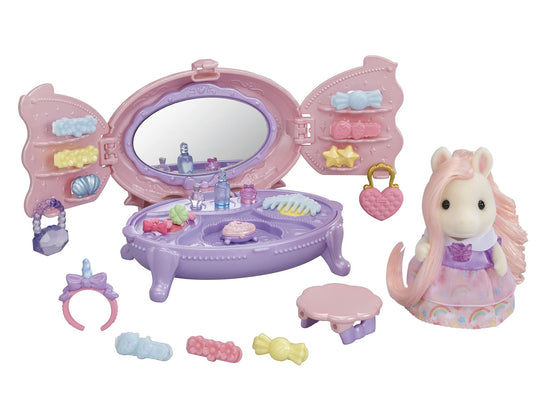 Sylvanian Families Hair Salon Stylish Pony Vanity Dresser Set F - 18 ST EPOCH - WAFUU JAPAN