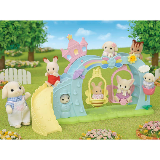 Sylvanian Families Nursery School Playground Swing Set Toy Dollhouse for Ages 3 Plus - WAFUU JAPAN